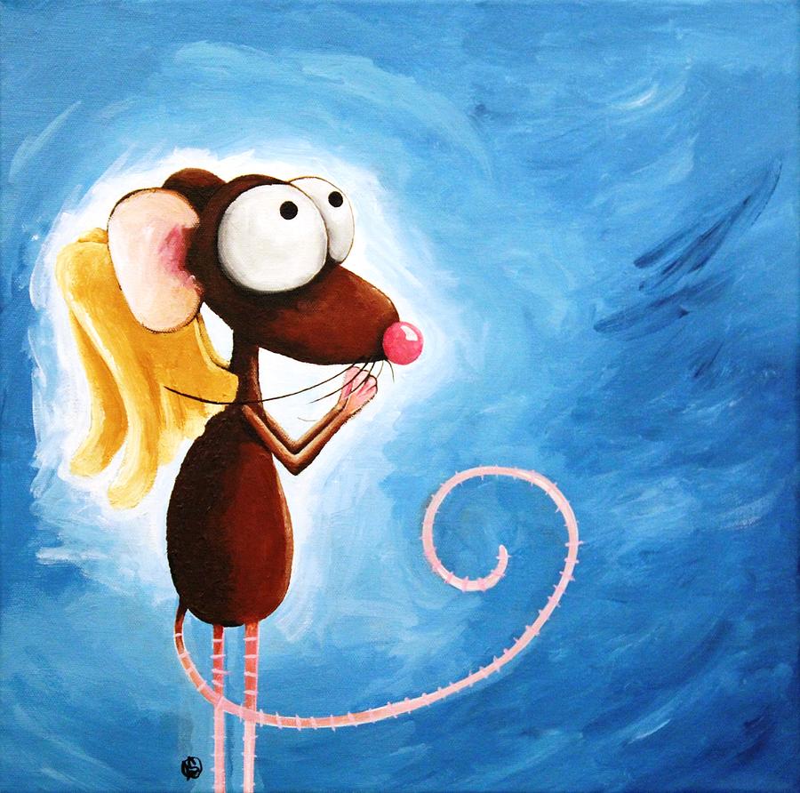 Angel mouse Painting by Lucia Stewart