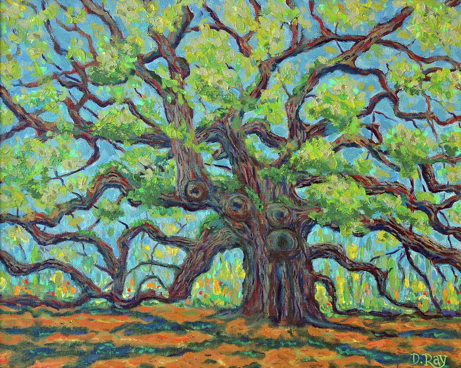 Angel Oak Impression Painting by Dwain Ray