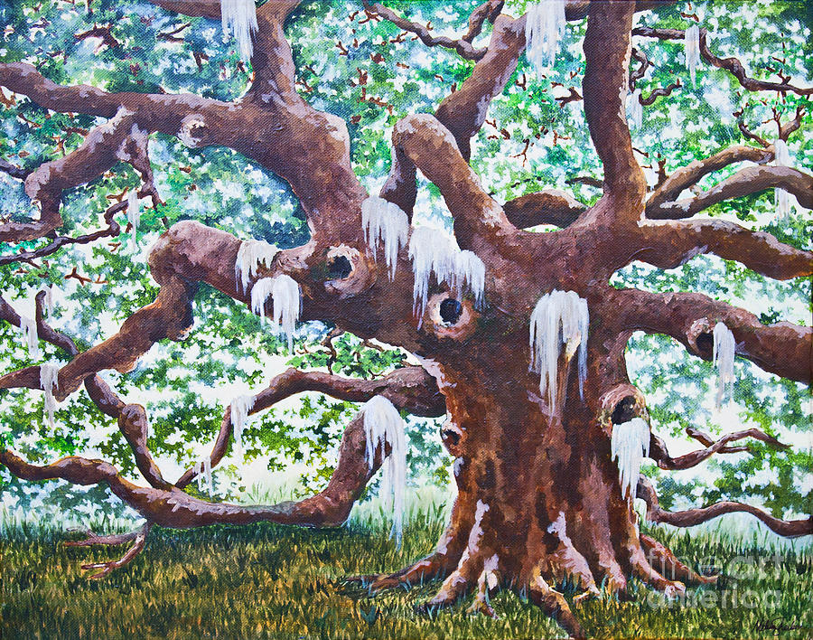 Angel Oak Painting by Melissa Fae Sherbon