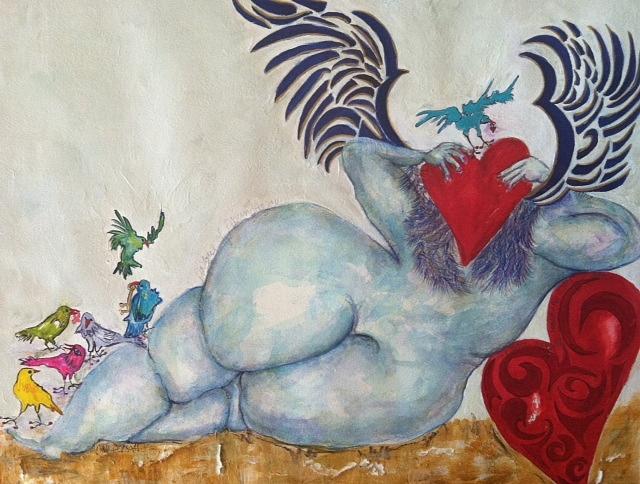 Nude Painting - Angel of Abundance by Suzanne MacDonald-Lantigua