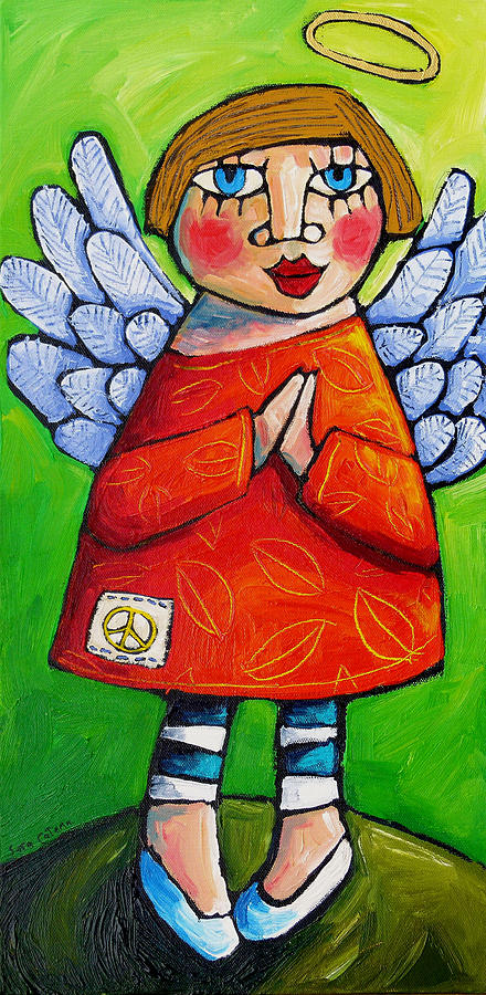 Portrait Painting - Angel  Of  Gratitude by Sara Catena