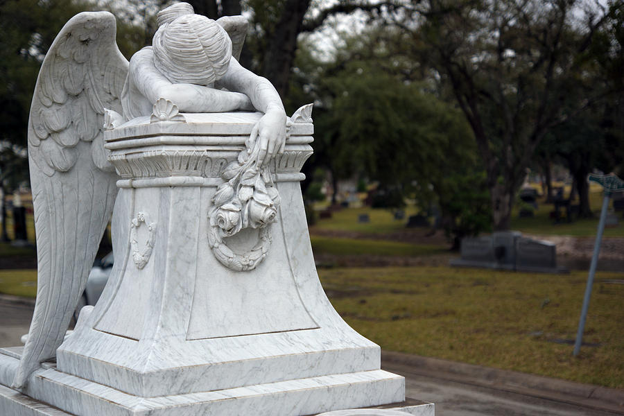 Houston Photograph - Angel of Grief Houston 3 by Gregory Cox