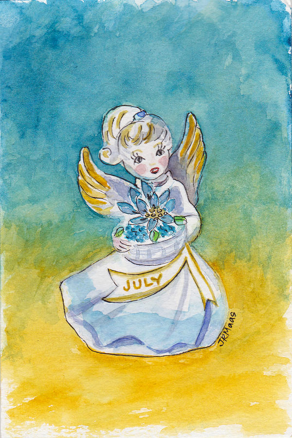 Angel of July Painting by Julie Maas