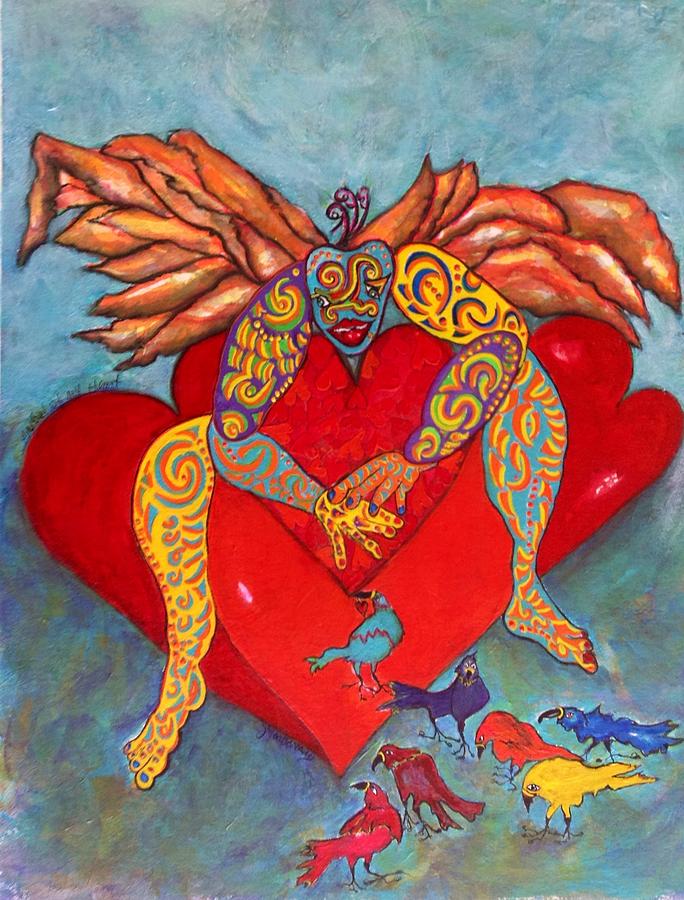 Bird Painting - Hold My Heart In Your Arms by Suzanne MacDonald-Lantigua