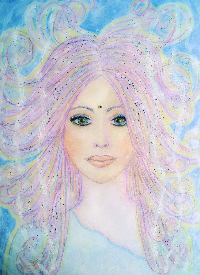 Angel Of Purity Drawing by Lila Violet