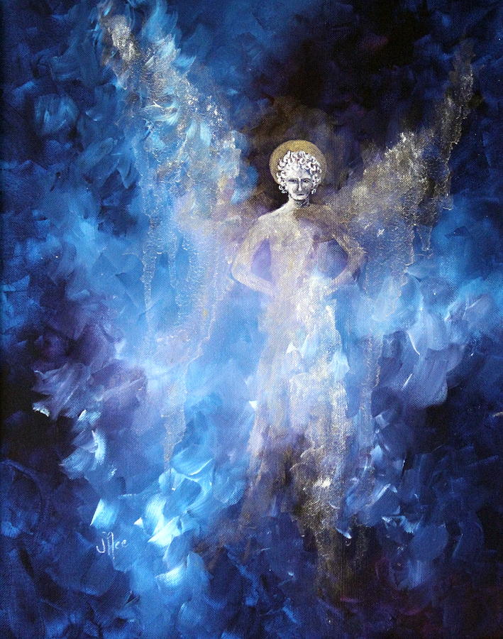 Angel Painting - Angel of Strength by Joan Nee