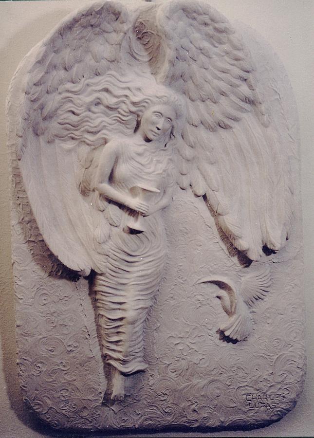 Angel of the Grail Ceramic Art by Charles Lucas
