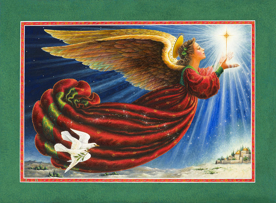 Christmas Painting - Angel of The Star by Lynn Bywaters