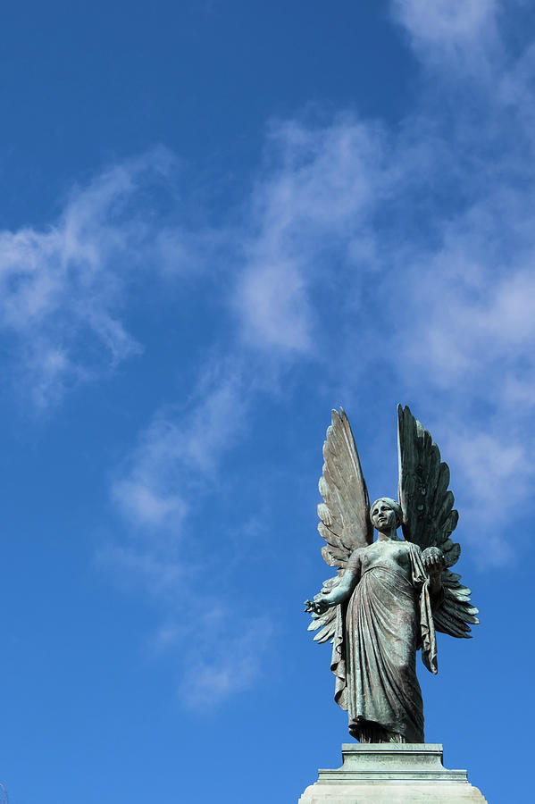 Angel Overlooking Parade Gardens  Bath Photograph by Leah Bignell