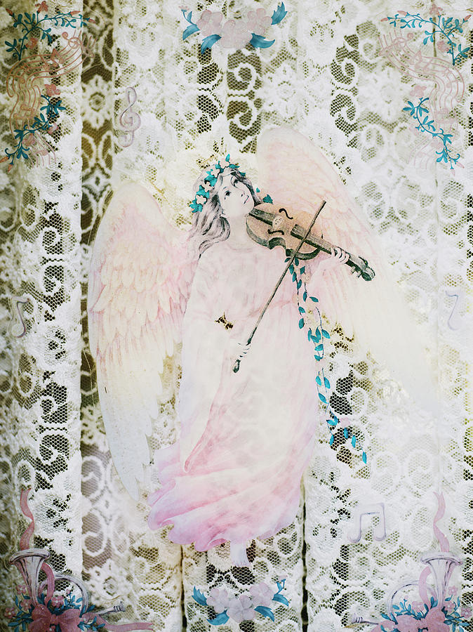 Angel Playing Violin, Close-up Photograph by Johner Images Angel Playing Violin, Close-up Photograph by Johner Images