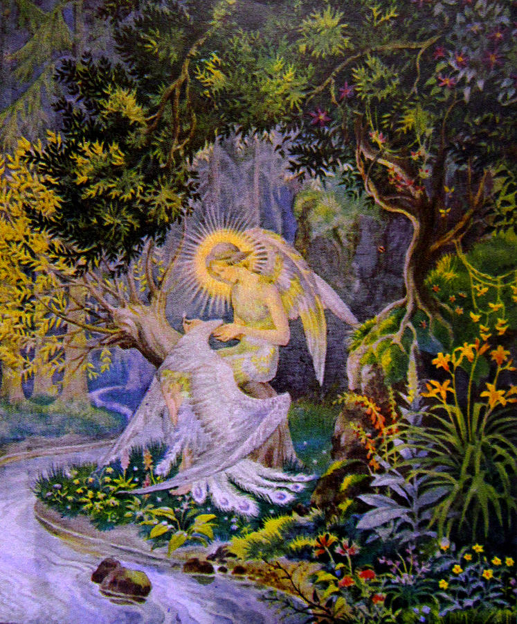 Angel Postcard Painting by Steve Fields