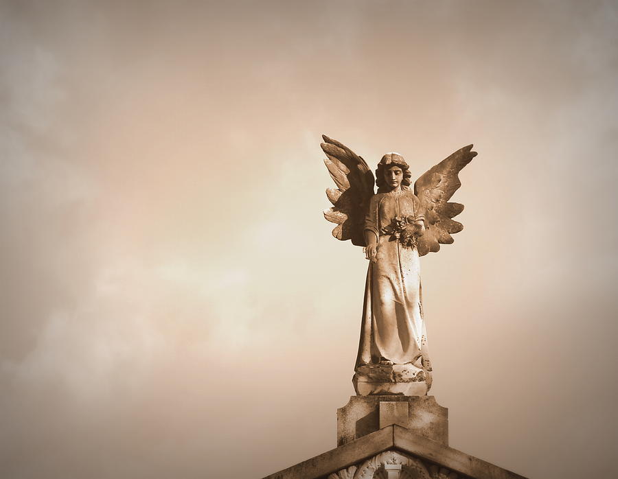 Angel - Sepia II Photograph by Beth Vincent