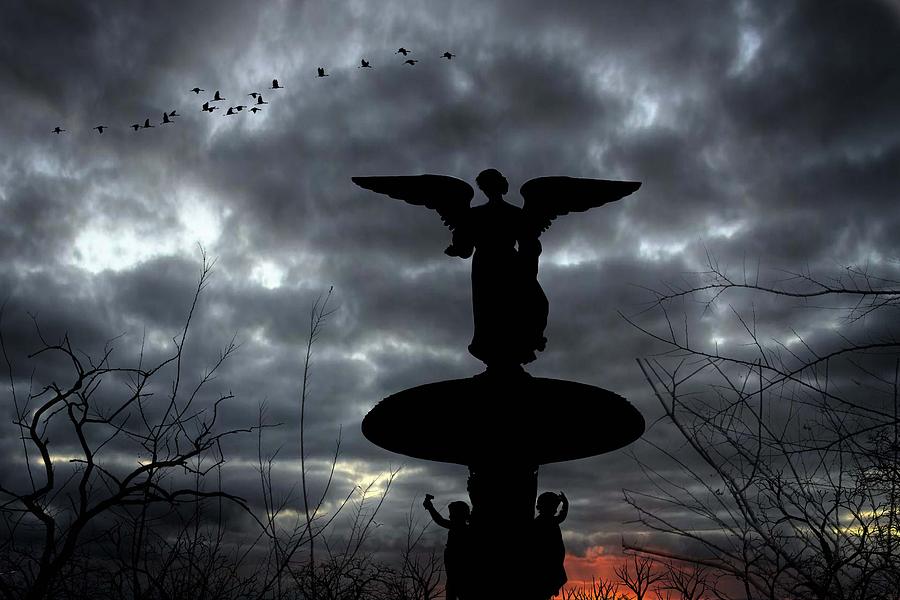 Central Photograph - Angel Storm by Gina Brake Central Photograph - Angel Storm by Gina Brake