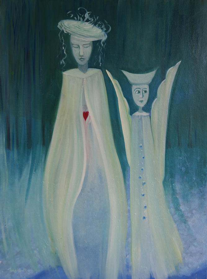 Angel Visit Painting by Tone Aanderaa