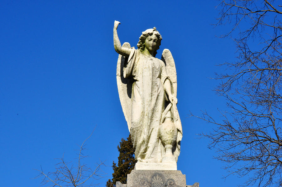 Angel with Blue Sky Photograph by Diane Lent