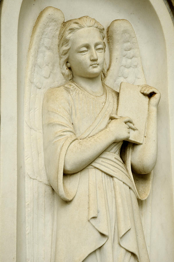 Angel with stylus and tablet  Photograph by Bradford Martin