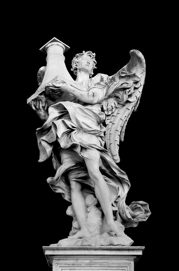 Angel with the Column Photograph by Fabrizio Troiani