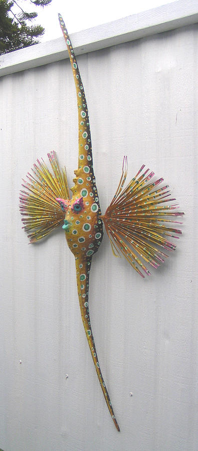 Angela the Angel fish Mixed Media by Dan Townsend