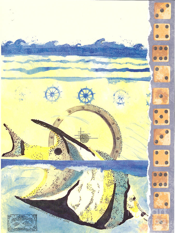 Fish Mixed Media - Angelfish in a periscope by Bernadette Crotty