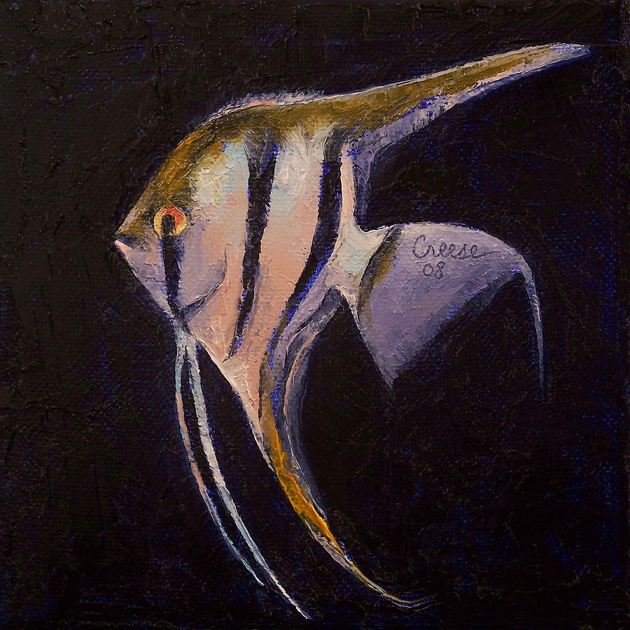 Fish Painting - Angelfish by Michael Creese