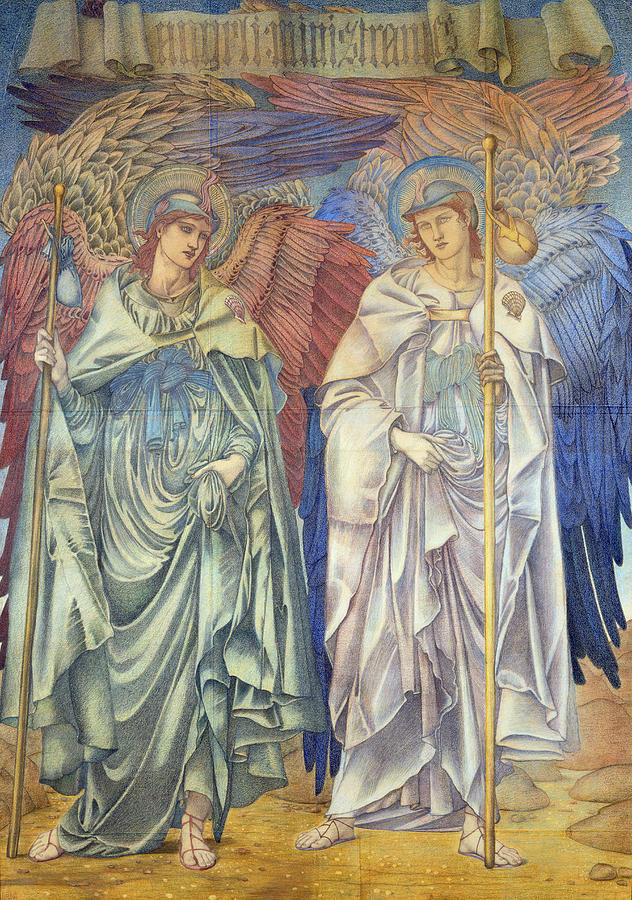 Angeli Ministrantes Painting by Edward Burne-Jones