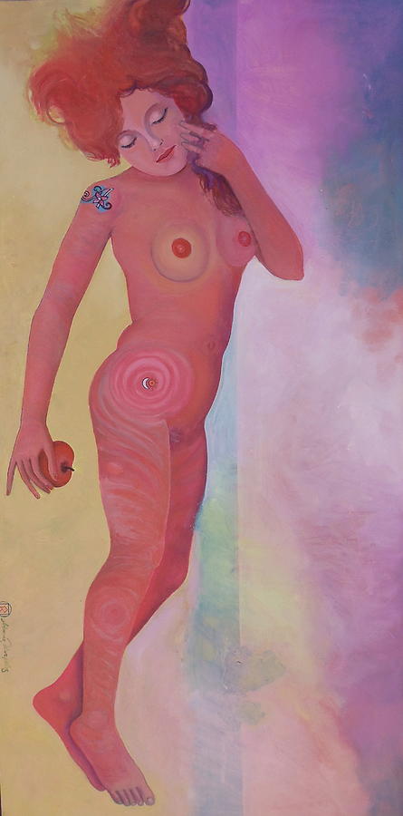 Angelica - Levitation  Painting by Atanas Karpeles