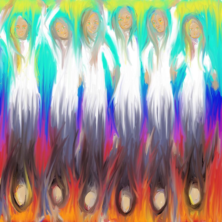 Jesus Christ Painting - Angels 3 26 2014 by Hidden  Mountain