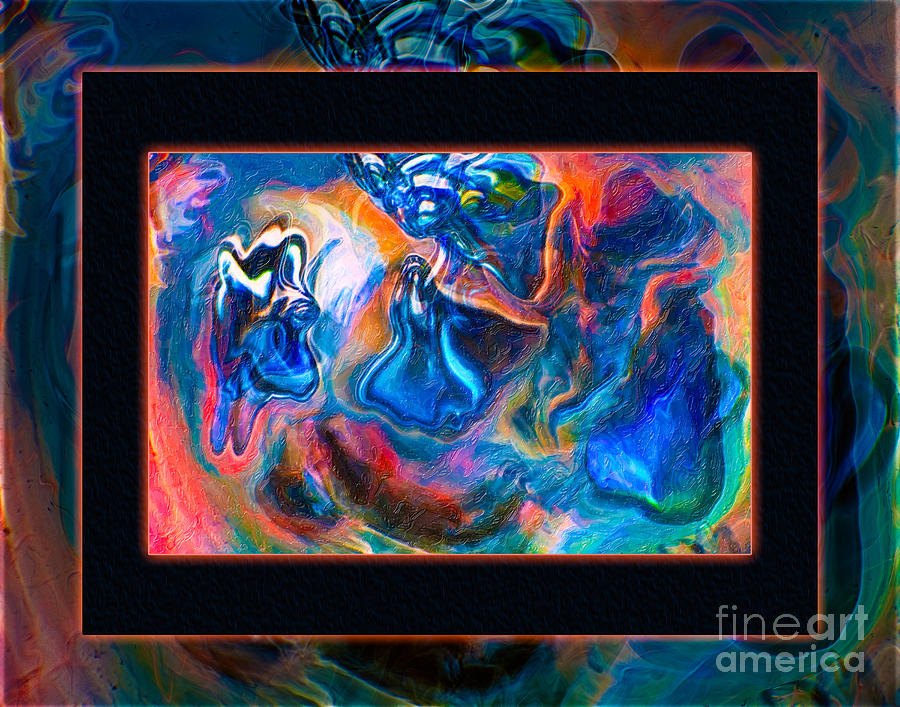 Angels and Other Protective Forces Abstract Healing Art Painting by Omaste Witkowski