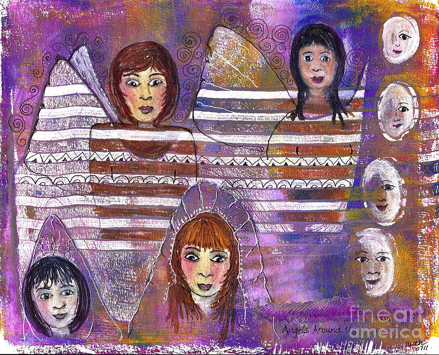 Angels Around Us Mixed Media by Ruth Dailey