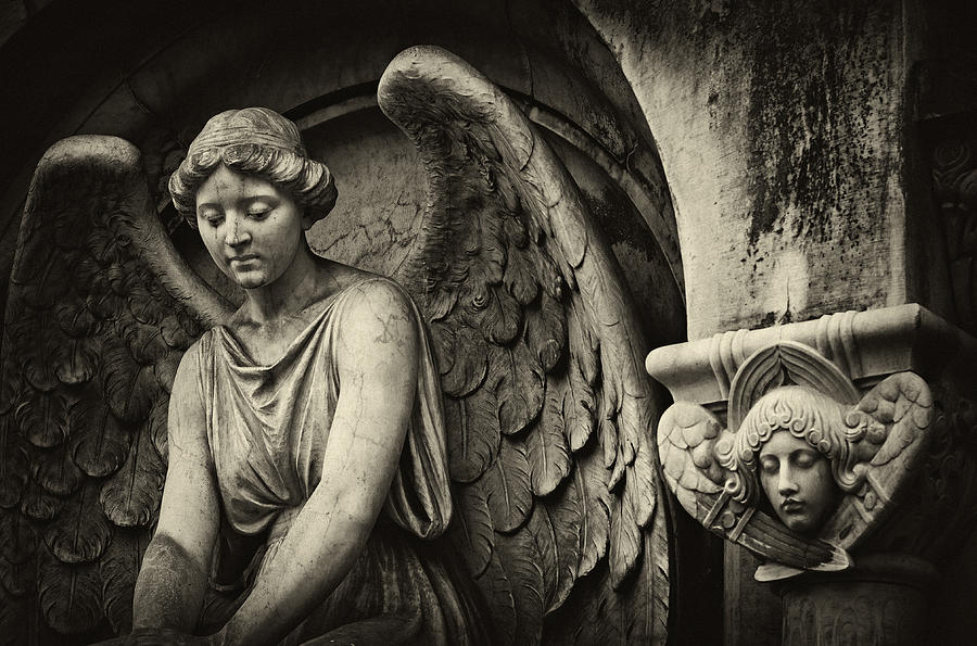Angels at a tomb Photograph by Urs Schweitzer - Pixels