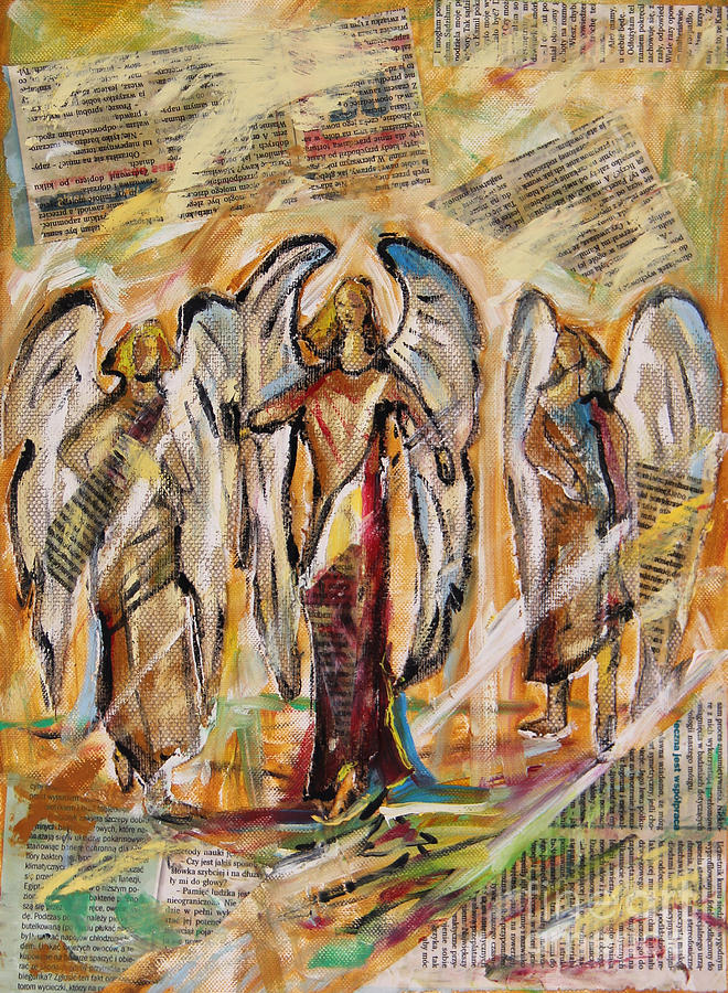 Angels Homecoming Painting by Dariusz Orszulik