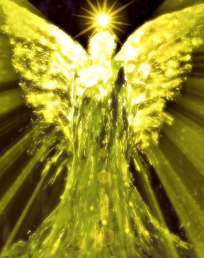 Angels of the Golden Light Anscension II Painting by Alma Yamazaki