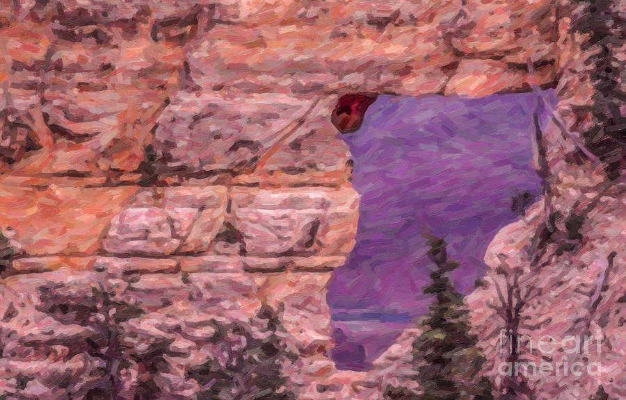 Grand Canyon National Park Digital Art - Angels Window Grand Canyon Arizona USA by Liz Leyden