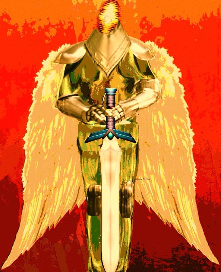AngelWarrior Digital Art by Romaine Head