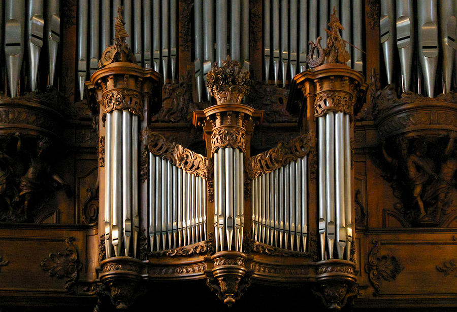 Angers Cathedral organ Photograph by Jenny Setchell
