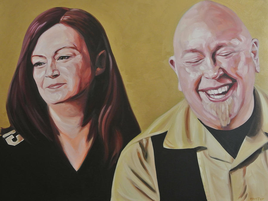Angie and Aaron Drawing by Steve Hunter