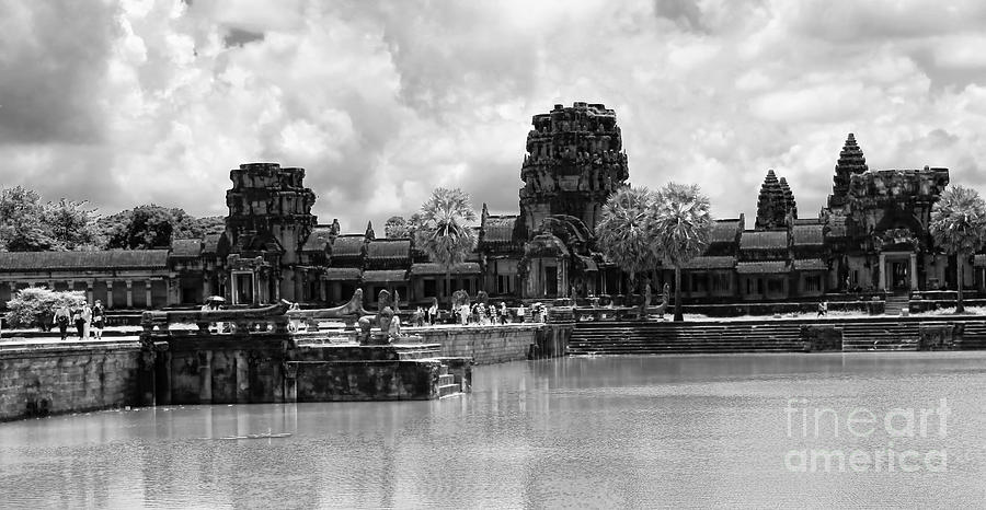 Angkor Black White Photograph by Chuck Kuhn