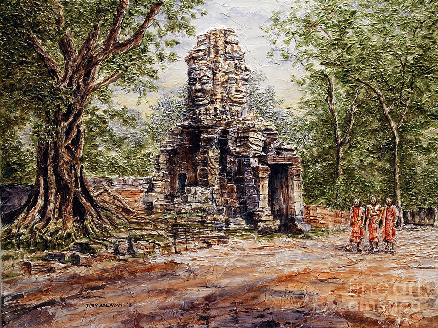 Angkor Temple Gate Painting by Joey Agbayani