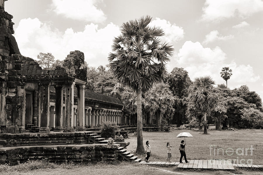 Angkor Wat BW II Photograph by Chuck Kuhn
