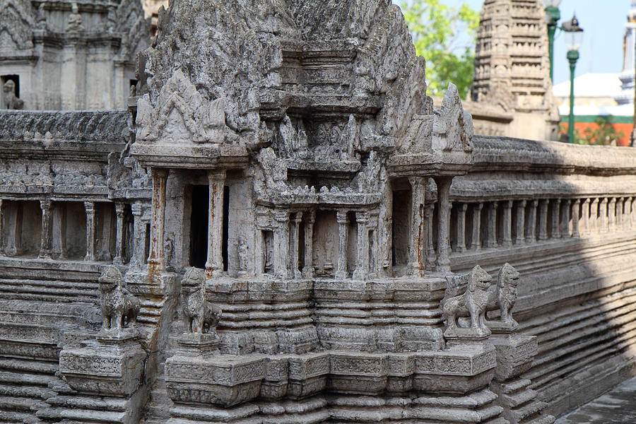 Bangkok Photograph - Angkor Wat model - Grand Palace in Bangkok Thailand - 01133 by DC Photographer