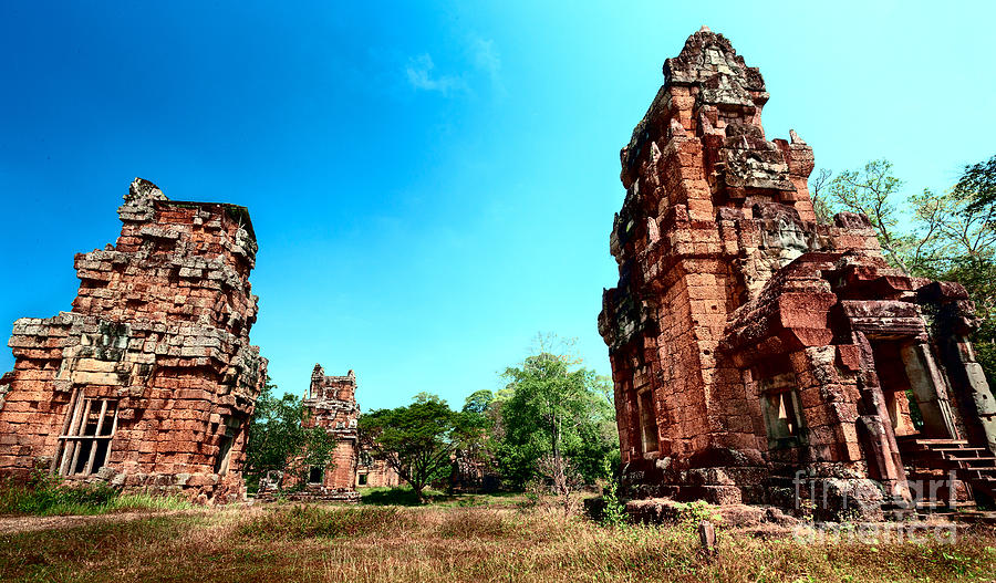 Brick Photograph - Angkor Wat Ruins by Julian Cook