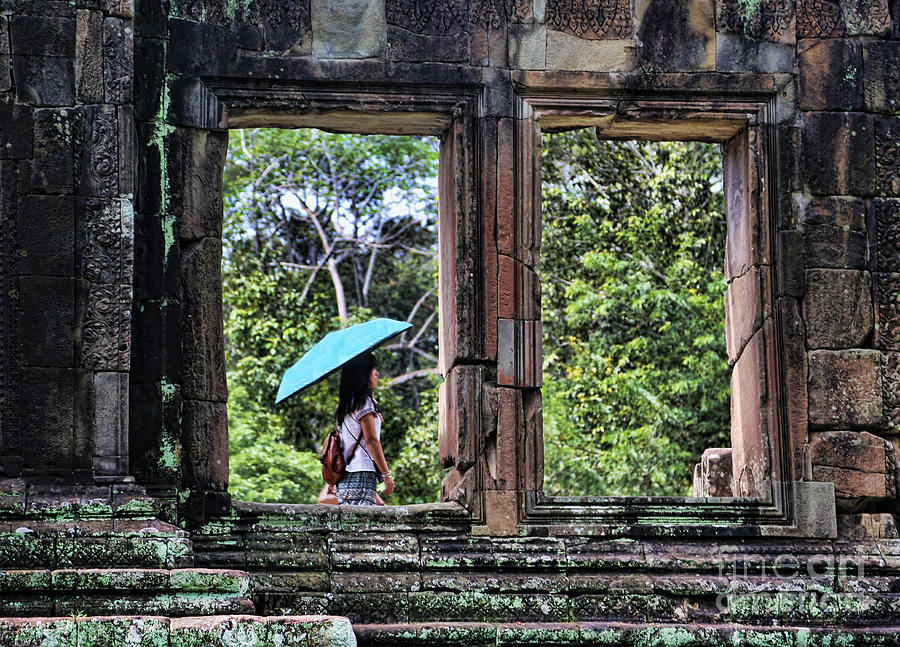 Angkor window Photograph by Chuck Kuhn