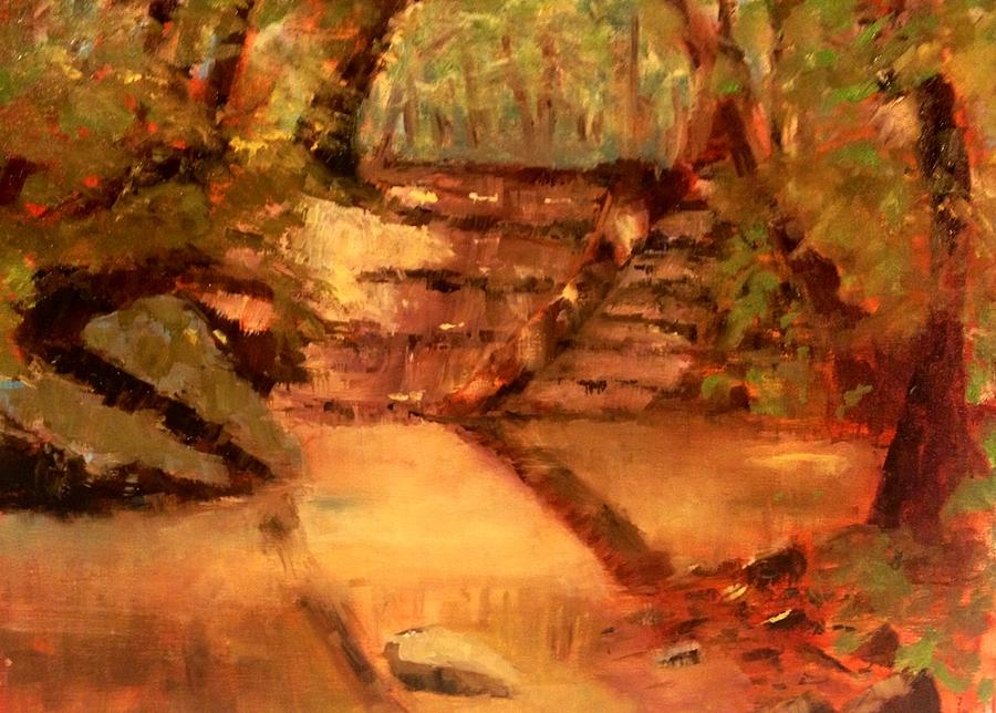 Nature Painting - Angle Falls by Jenell Richards Nature Painting - Angle Falls by Jenell Richards