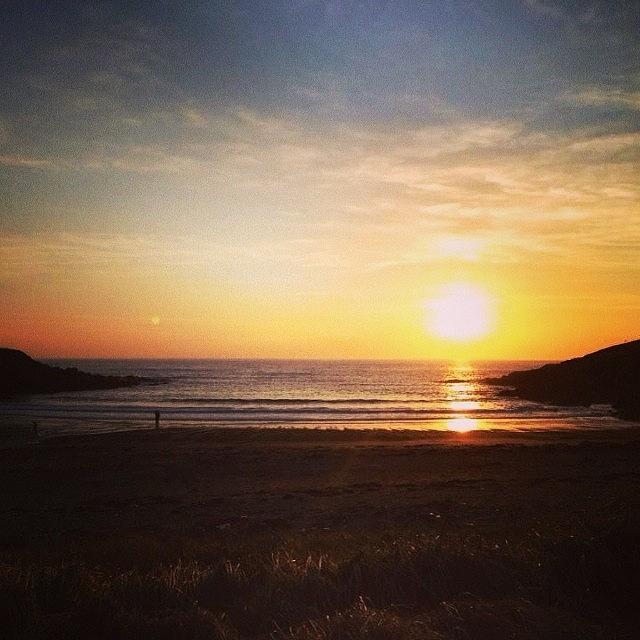 Sunset Photograph - Anglesey in Wales by Lizzie Gibson