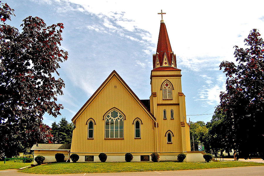 Anglican Church along Confederation Trail,  Prince Edward Island, Canada Photograph by Ruth Hager