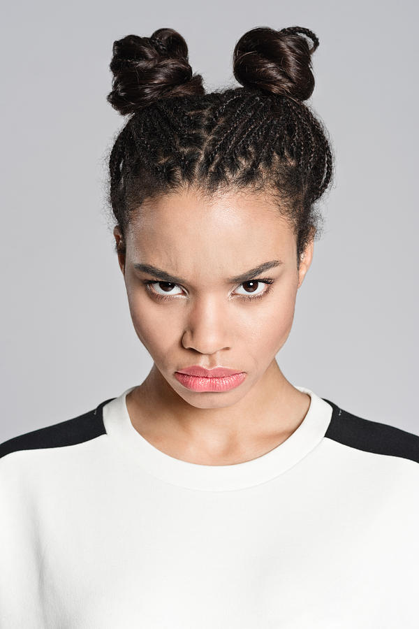 Angry afro american teenager girl Photograph by Izusek