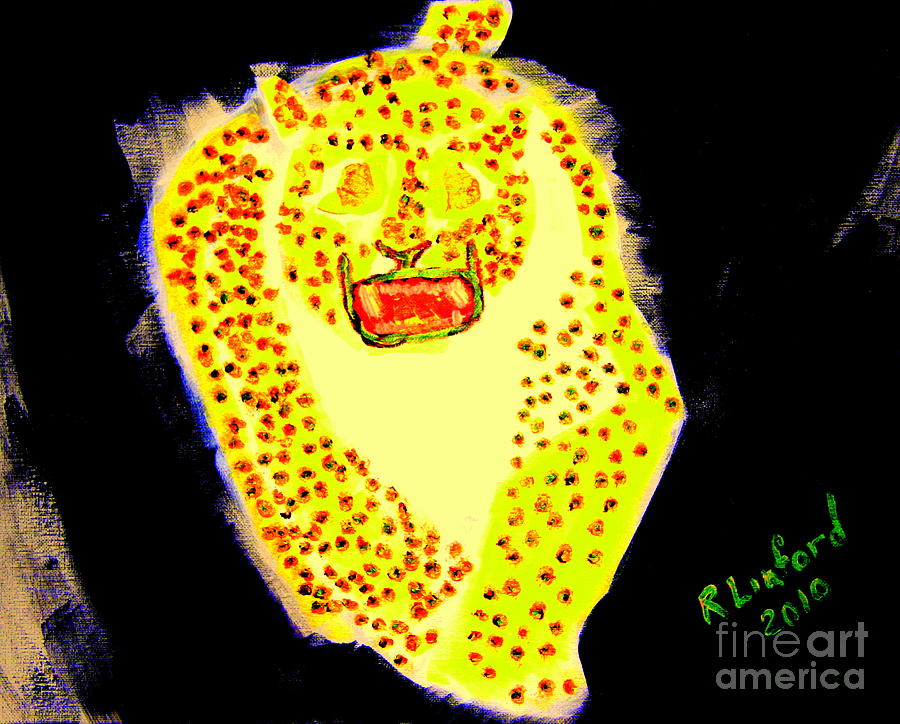 Angry Big Cat 5 Painting by Richard W Linford