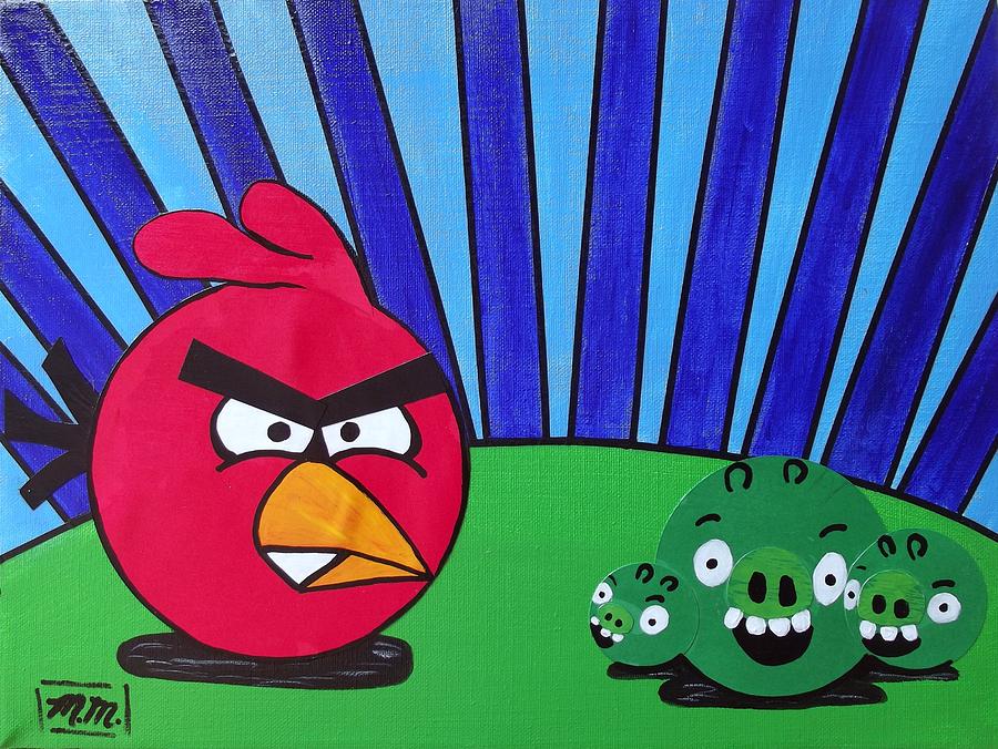 Angry Bs Painting by Megan Ford-Miller