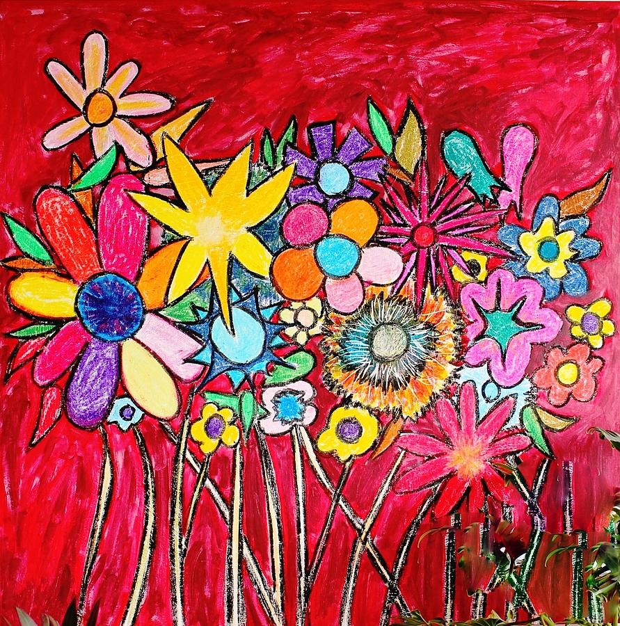 Angry Flowers Painting by Mark Watson - Fine Art America