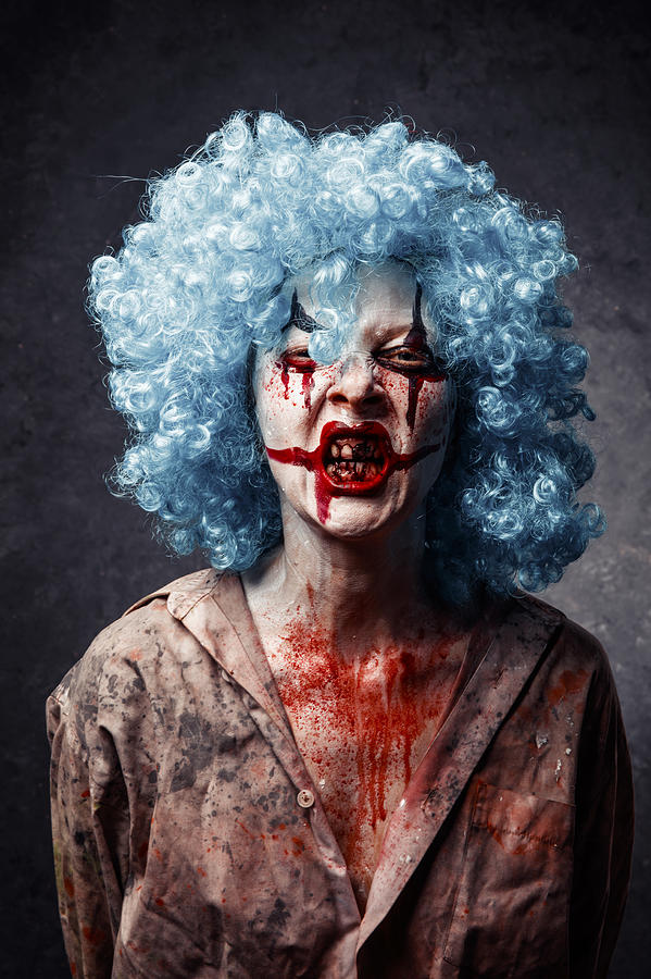 Angry Halloween Clown Photograph by VladGans